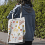 Easter Bunny Pattern Totebag Tranfer