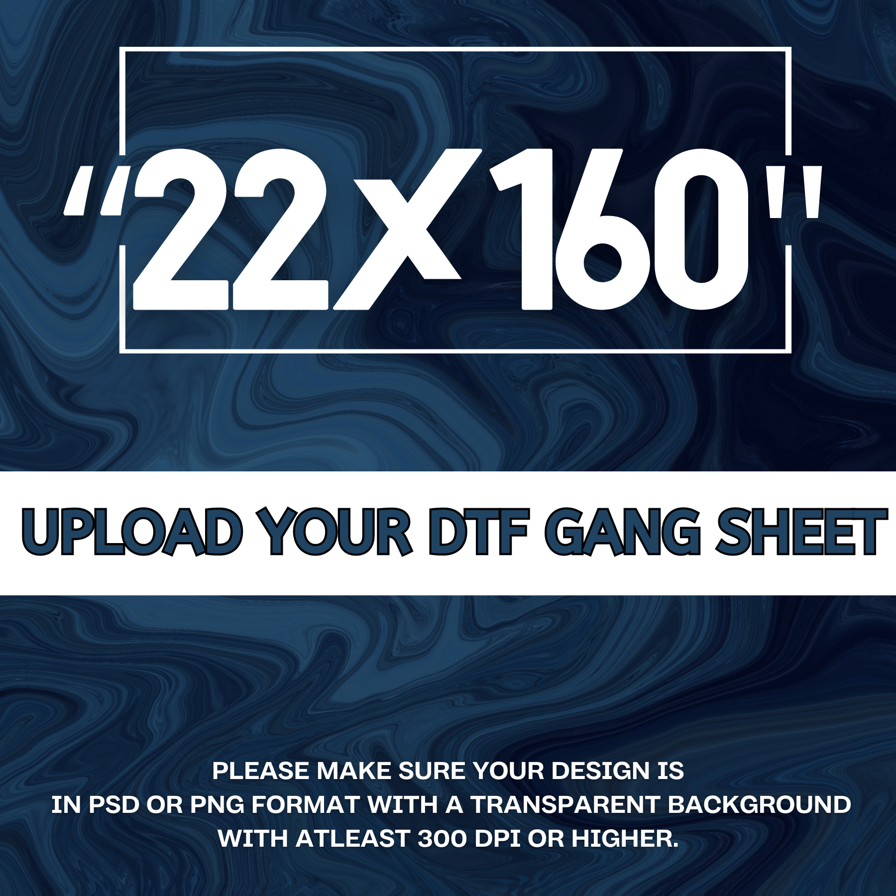 22 x 160 dtf gang sheet