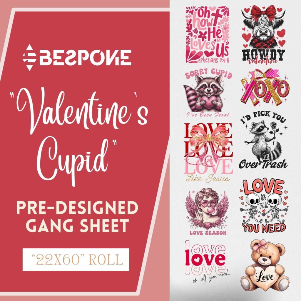 Valentine's Cupid Pre made gang sheet